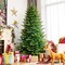 Green 8ft Artificial Christmas Tree with LED Lights and Branches